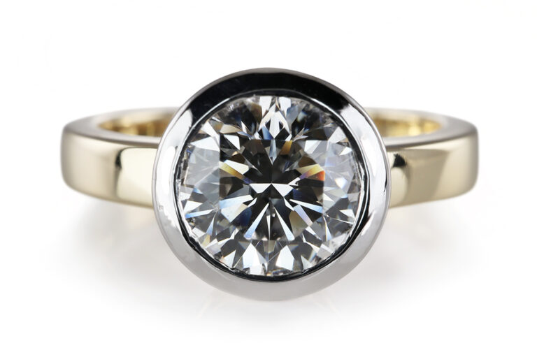 Ring vintage Brillant 1,5 ct G-H/VS2 585 Gold IGI Gutachten Gr 53 [BRORS 20578]