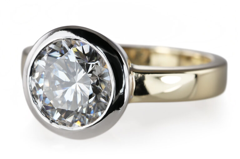 Ring vintage Brillant 1,5 ct G-H/VS2 585 Gold IGI Gutachten Gr 53 [BRORS 20578]