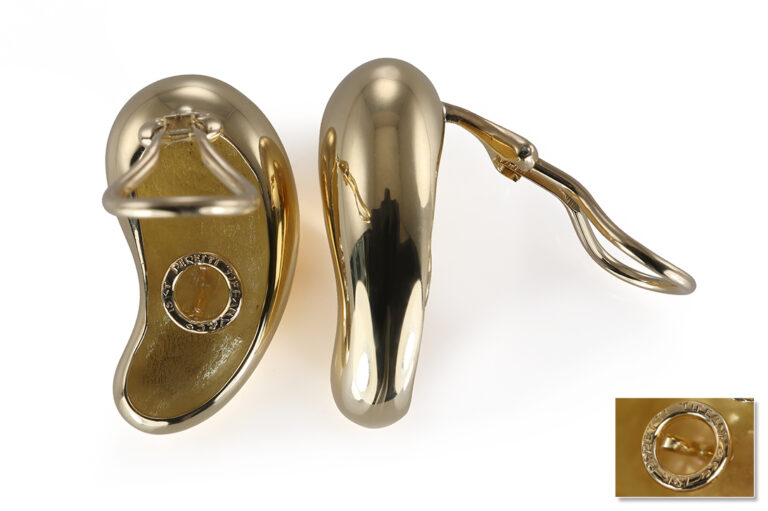 Tiffany & Co Elsa Paretti Ohrclips Teardrop groß WIE NEU 750 Gold [BRORS 20587]