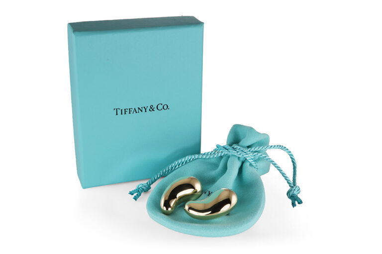 Tiffany & Co Elsa Paretti Ohrclips Teardrop groß WIE NEU 750 Gold [BRORS 20587]