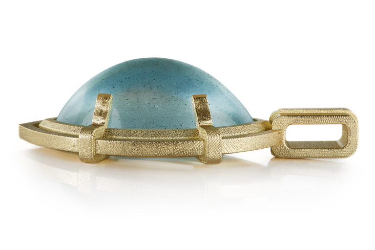 Anhänger 1 Aquamarin ca. 22,30 ct. Schütt 750 Gelbgold [BRORS 20601]