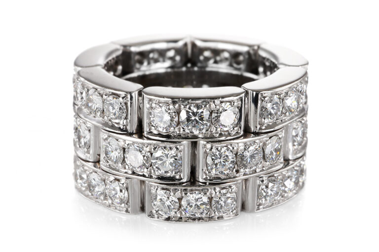 Ring 63 Brillanten 3,6 ct RIVER/VVS 750 Weißgold IGI Gr. 50 [BRORS 20602]