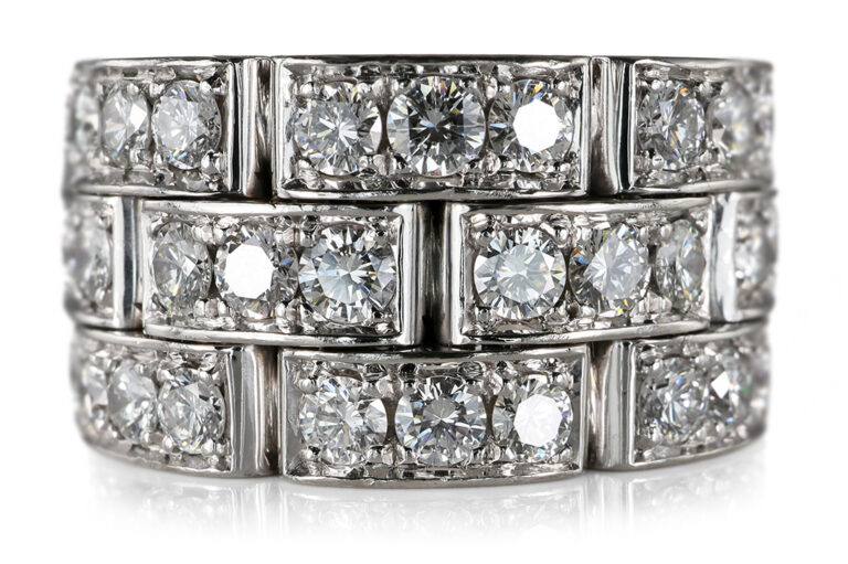 Ring 63 Brillanten 3,6 ct RIVER/VVS 750 Weißgold IGI Gr. 50 [BRORS 20602]