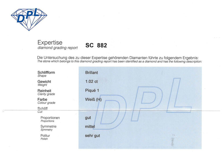 Ring 1 Brillant 1,02 ct H/P1 + 32 Brillanten 750 Gold DPL Gr. 54 [BRORS 20604]