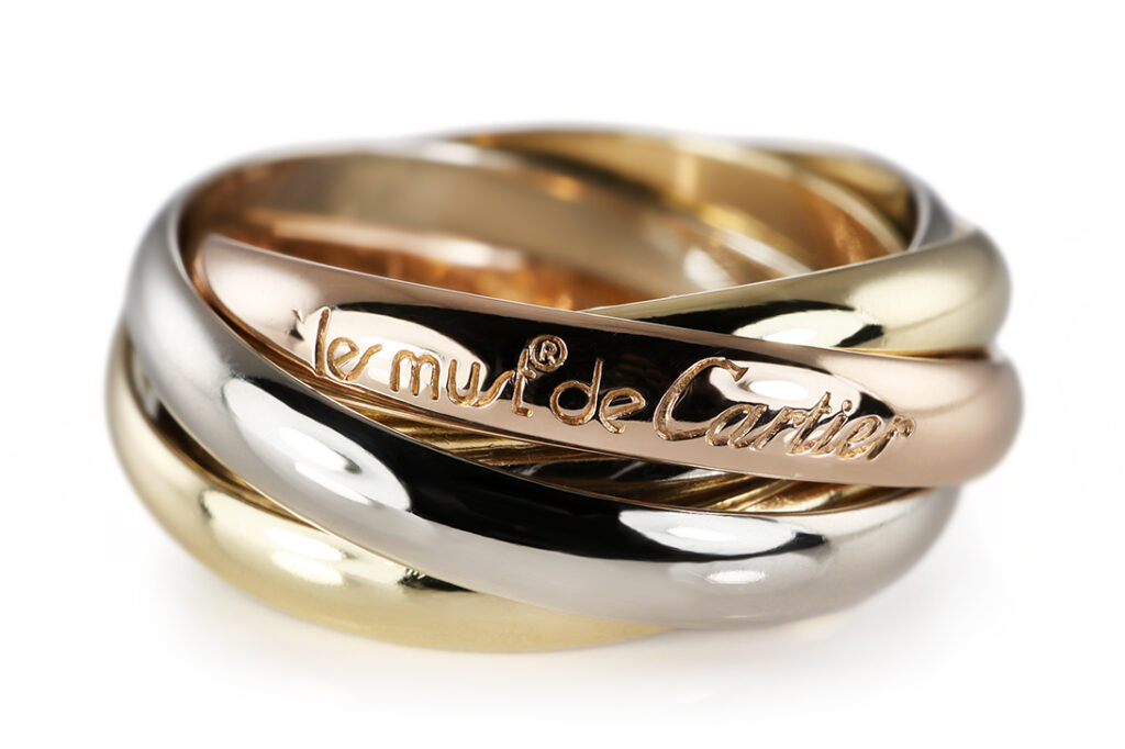 Cartier Trinity les must de Cartier 5 Band Ring 750 Gold Gr. 52 [BRORS 20605]