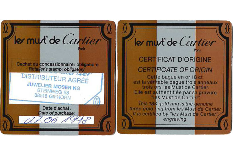 Cartier Trinity les must de Cartier 5 Band Ring 750 Gold Gr. 52 [BRORS 20605]