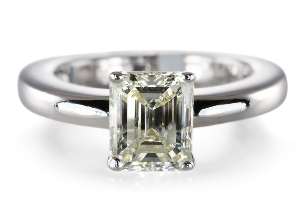 Ring 1 Diamant ca 0,90 ct Getönt K - L 750 Weißgold IGI Gr. 54 [BRORS 20606]