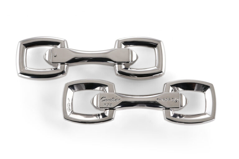 Manschettenknöpfe Cartier 750 Weißgold vintage [BRORS 20622]