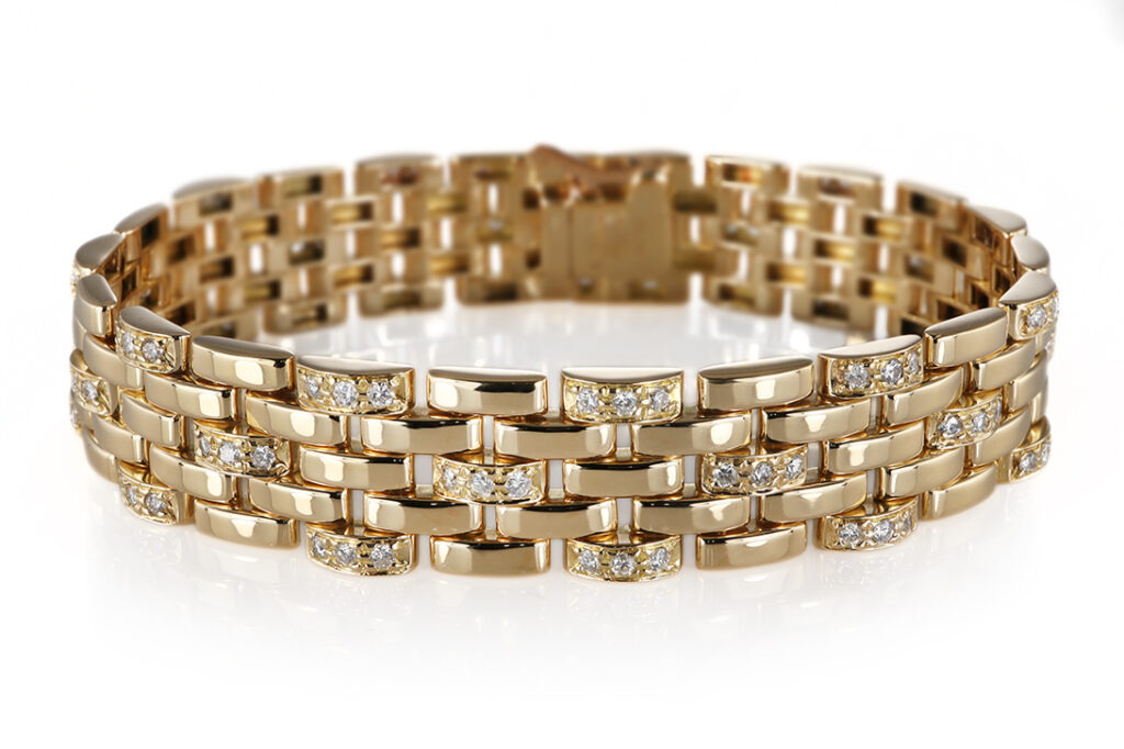 Cartier Armband Panthere 104 Billanten ca 2,0 ct TW/VVS Gold 18 cm [BRORS 20623]