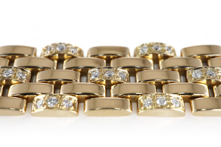 Cartier Armband Panthere 104 Billanten ca 2,0 ct TW/VVS Gold 18 cm [BRORS 20623]