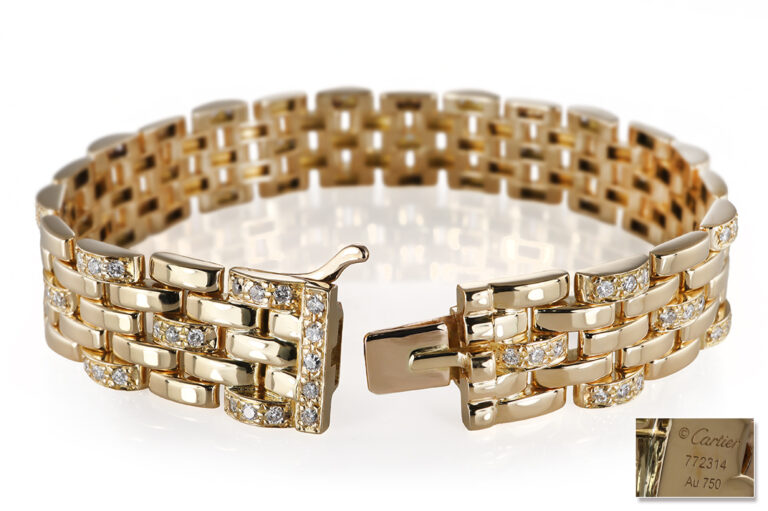 Cartier Armband Panthere 104 Billanten ca 2,0 ct TW/VVS Gold 18 cm [BRORS 20623]