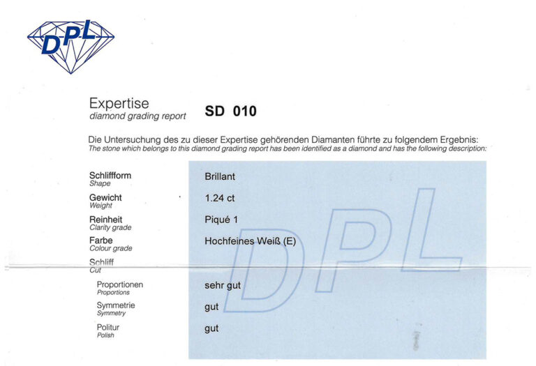 Ring 1 Brillant 1,24 ct RIVER/P1 750 Weißgold DPL Gr. 54 [BRORS 20625]