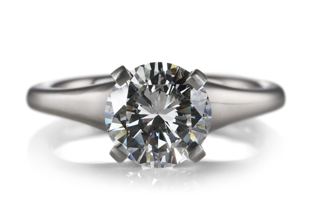 Ring 1 Brillant ca 0,98 ct TW/VS2 950 Platin DPL Gr. 52 [BRORS 20628]