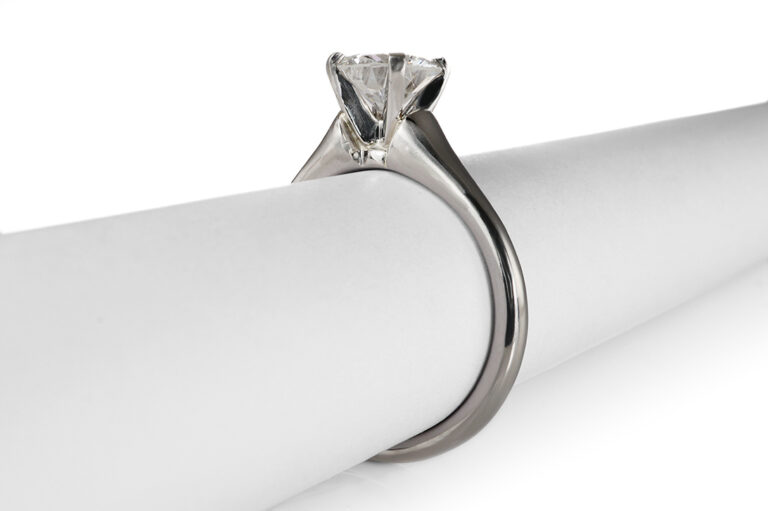 Ring 1 Brillant ca 0,98 ct TW/VS2 950 Platin DPL Gr. 52 [BRORS 20628]