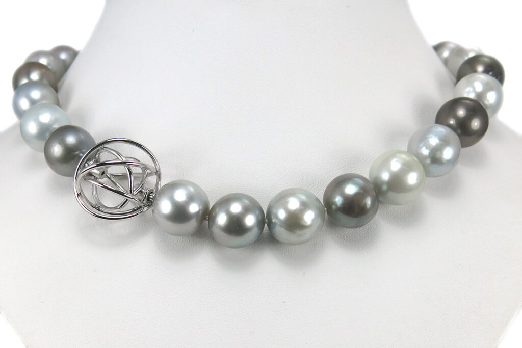 SONDERPREIS Tahitiperlenkette von Robert Wan GELLNER Weißgold IGI [BRORS 11946]
