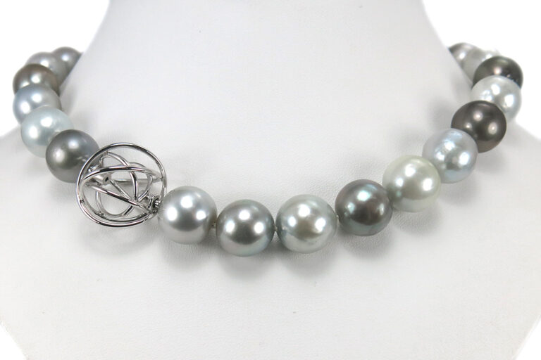 SONDERPREIS Tahitiperlenkette von Robert Wan GELLNER Weißgold IGI [BRORS 11946]