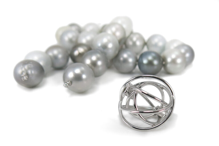 SONDERPREIS Tahitiperlenkette von Robert Wan GELLNER Weißgold IGI [BRORS 11946]