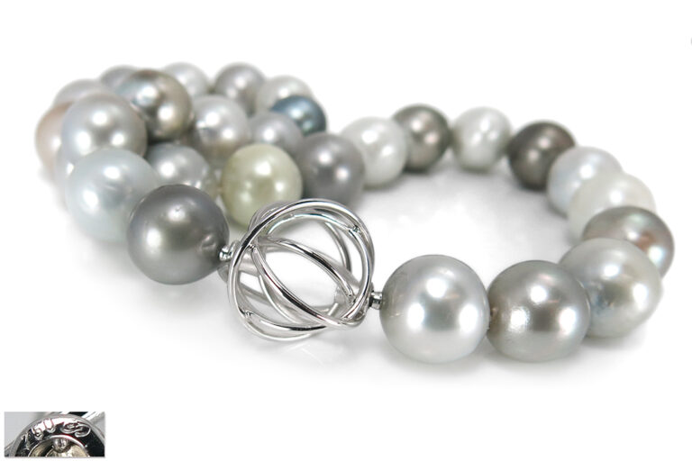 SONDERPREIS Tahitiperlenkette von Robert Wan GELLNER Weißgold IGI [BRORS 11946]