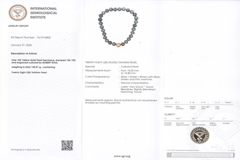 Tahitiperlenkette von Robert Wan / GELLNER IGI [BRORS 11947]