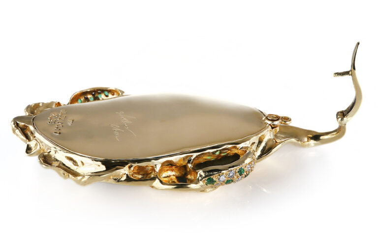 Wallace Chan Anhänger Blautopas Smaragde Brillanten Gelbgold IGI [BRORS 20633]