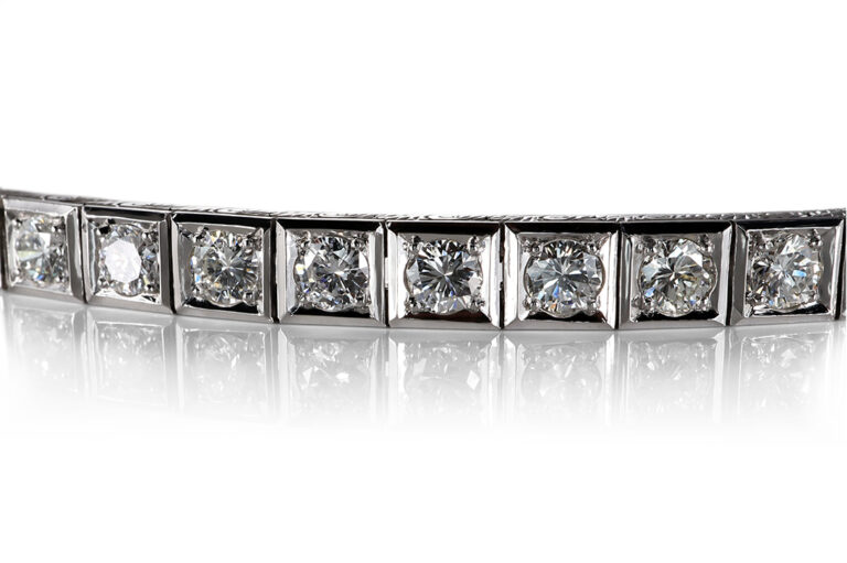 Tennisarmband 34 Brillanten 5 ct F-H/VVS-VS Weißgold IGI 17,5 cm [BRORS 20636]