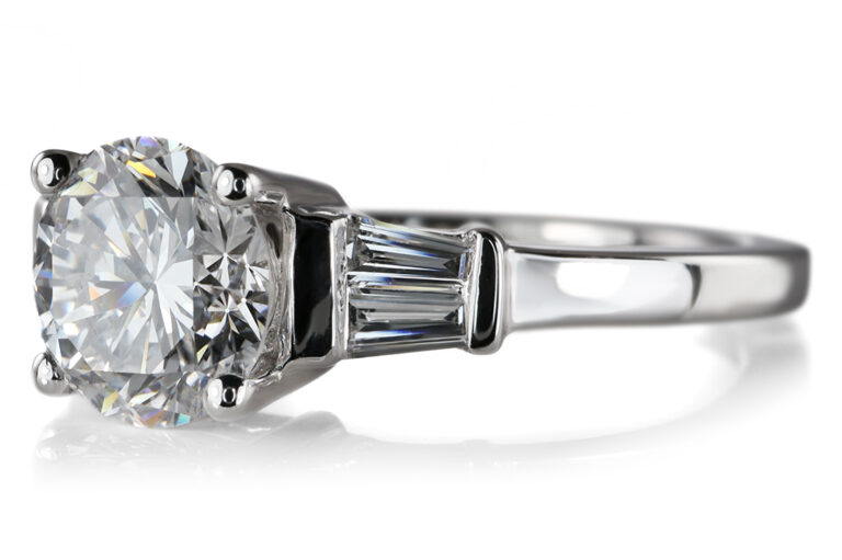 Ring 1 Brillant 1,12 ct RIVER/VS2 750 Gold IGI Gutachten Gr. 54 [BRORS 20641]