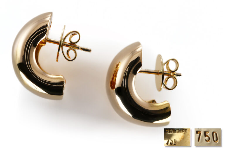 Schubart Ohrstecker 750 Gelbgold L. 18,50 cm [BRORS 20646]