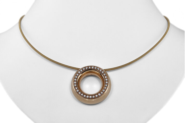 Niessing Schnur + Schubart Anhänger 33 Brillanten ca 1 ct 750 Gold [BRORS 20654]