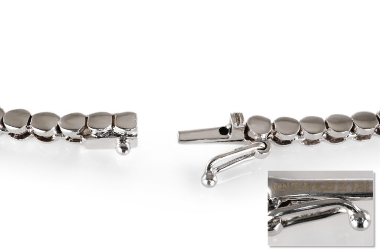 Collier ZEN 1Saphir + 144 Brillanten TW/SI 750 Weißgold L.44cm [BRORS 20658]