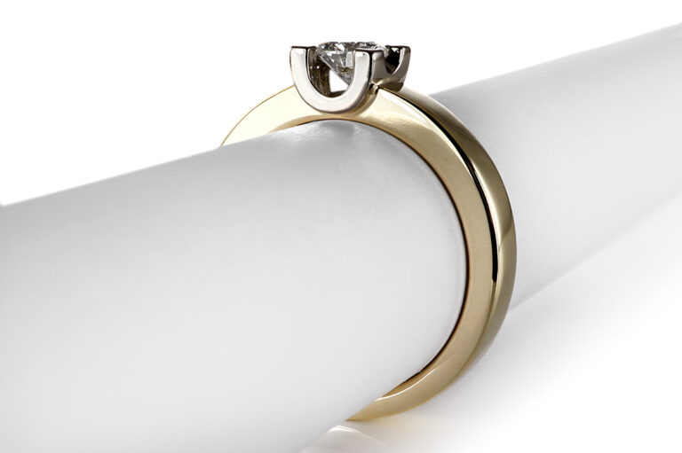 Ring 1 Brillant 0,55 ct RIVER/TW/VS2 585 Gold IGI Gutachten Gr 60 [BRORS 20662]