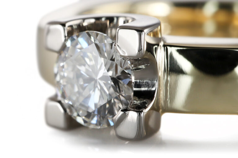 Ring 1 Brillant 0,55 ct RIVER/TW/VS2 585 Gold IGI Gutachten Gr 60 [BRORS 20662]