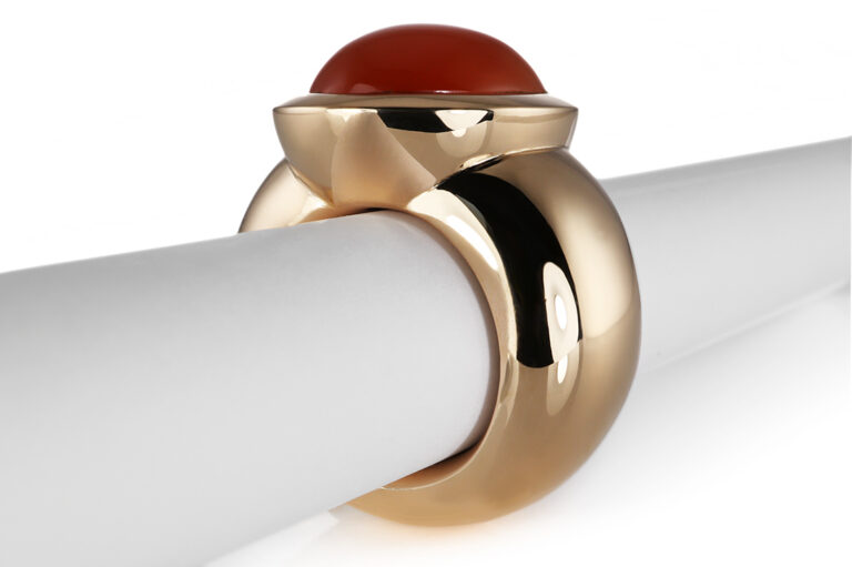 Ring Schubart 1 Karneol ca 30,0 ct. 750 Gelbgold Gr. 57 [BRORS 20664]