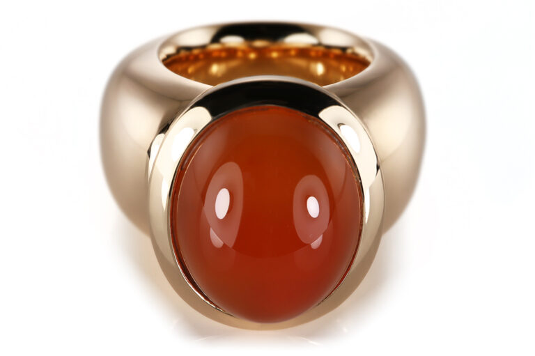 Ring Schubart 1 Karneol ca 30,0 ct. 750 Gelbgold Gr. 57 [BRORS 20664]