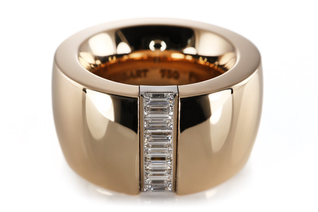 Schubart Ring 8 Diamanten ca 1,12 ct TW/IF 750 / Platin Gr. 55 [BRORS 20666]