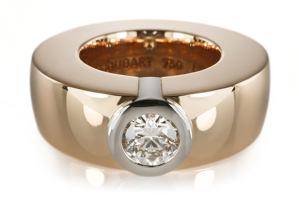 Schubart Ring 1 Brillant 0,50 ct J/VS1 750 / PT Gr. 55 GIA [BRORS 20667]