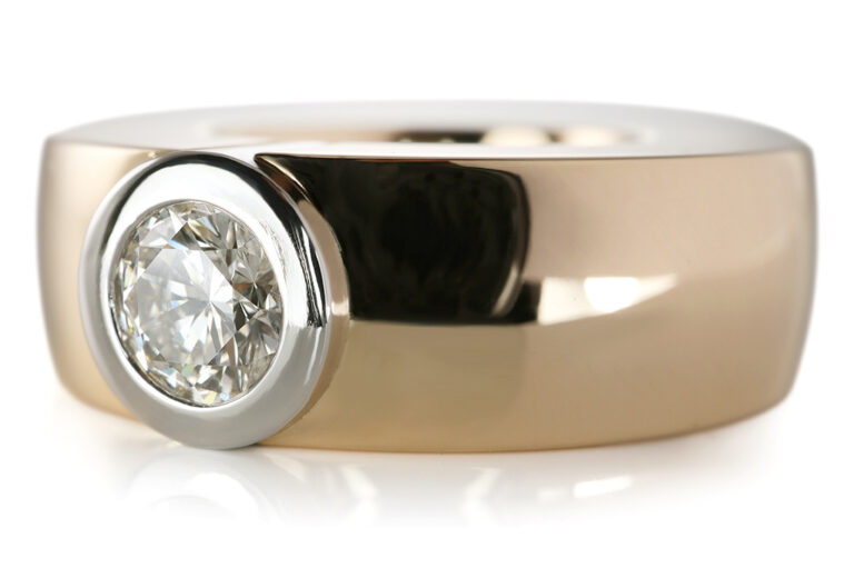 Schubart Ring 1 Brillant 0,50 ct J/VS1 750 / PT Gr. 55 GIA [BRORS 20667]