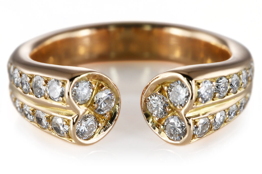 Ring SCHUBART vintage 30 Brillanten 0,47 ct 750 Gelbgold Gr. 51 [BRORS 20678]