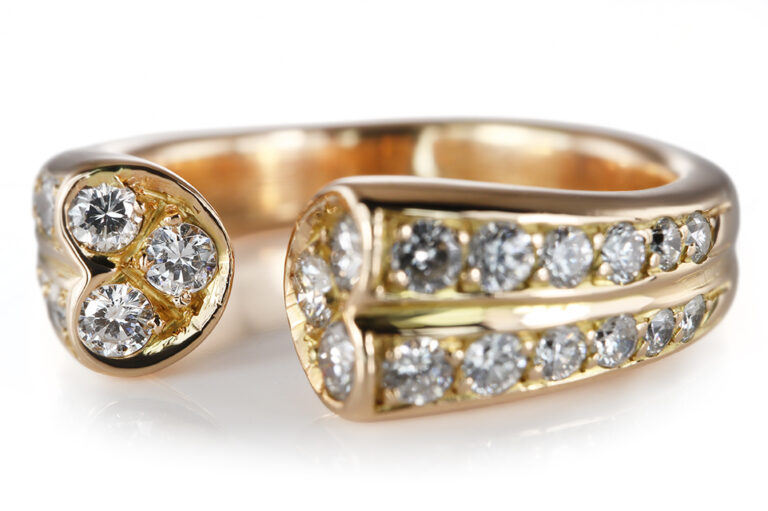 Ring SCHUBART vintage 30 Brillanten 0,47 ct 750 Gelbgold Gr. 51 [BRORS 20678]