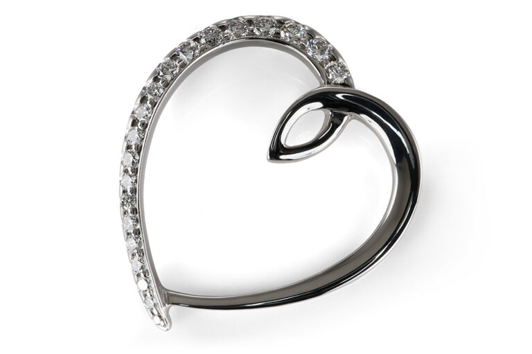 WEMPE Herz Anhänger BY KIM 20 Brillanten ca. 0,46 ct.TW/SI 750 Gold[BRORS 20685]