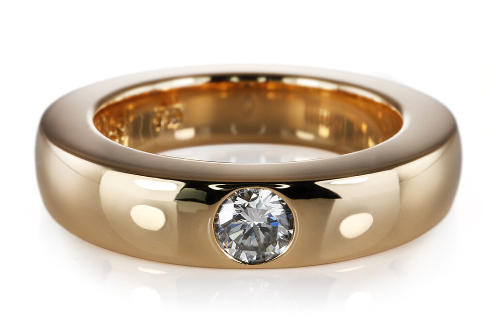 Schubart Ring 1 Brillant ca. 0,15 ct TW/VS 750 Gold Gr. 57 [BRORS 20695]