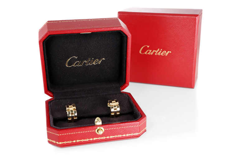 Cartier Ohrstecker Maillon Panthere 750 Gelbgold Box u. Papiere [BRORS 20697]