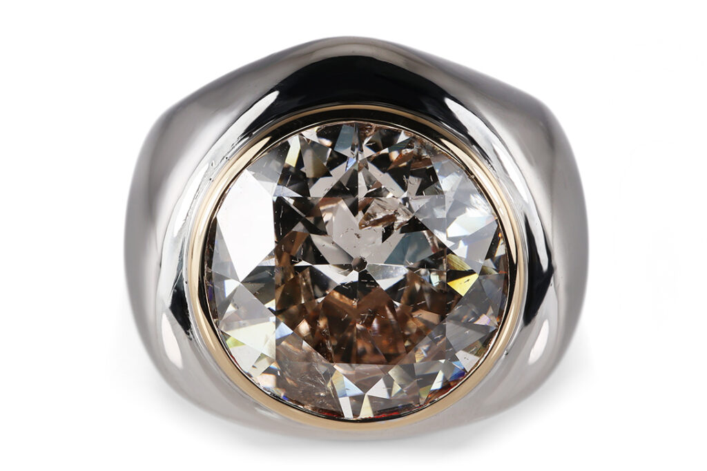 Ring Carl Theobold 1 Diamant ca 8,0 ct N-O/P1 750 Gold DPL Gr. 55 [BRORS 20700]