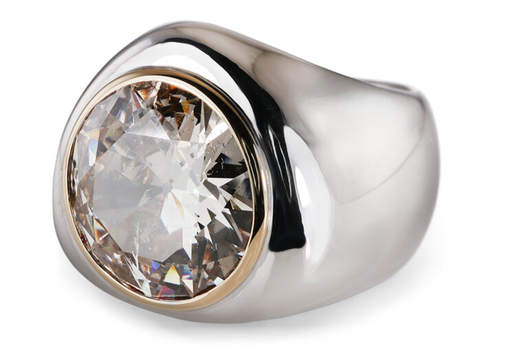 Ring Carl Theobold 1 Diamant ca 8,0 ct N-O/P1 750 Gold DPL Gr. 55 [BRORS 20700]