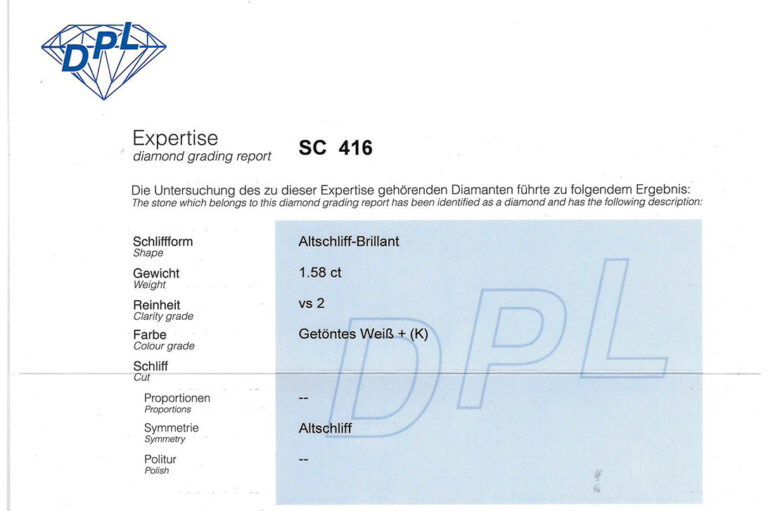 Ring 1 Diamant ca 1,58 ct K/VS2 750 Gold DPL Gr. 52 [BRORS 20702]