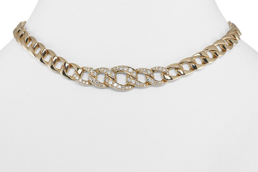 Cartier Collier Georges Lenfant 53 Brillanten ca 1,3 ct 750 Gold [BRORS 20705]