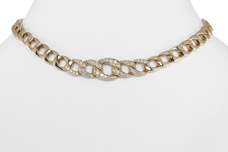 Cartier Collier Georges Lenfant 53 Brillanten ca 1,3 ct 750 Gold [BRORS 20705]