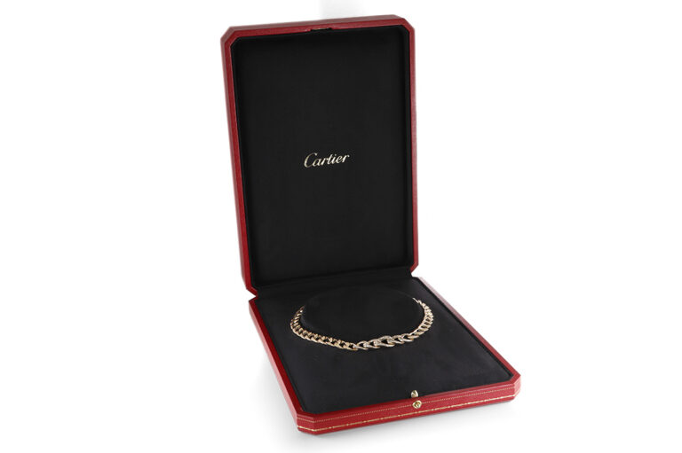 Cartier Collier Georges Lenfant 53 Brillanten ca 1,3 ct 750 Gold [BRORS 20705]