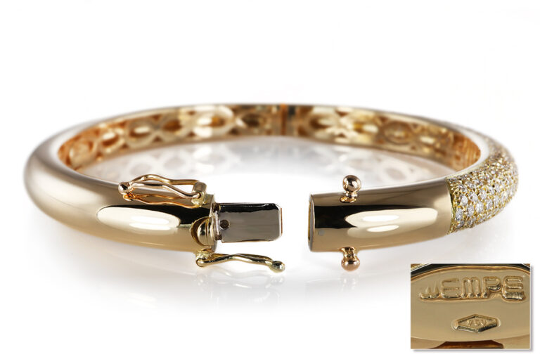 Armreif WEMPE 233 Brillanten ca 2,20 ct TW/VVS 750 Gold [BRORS 20706]