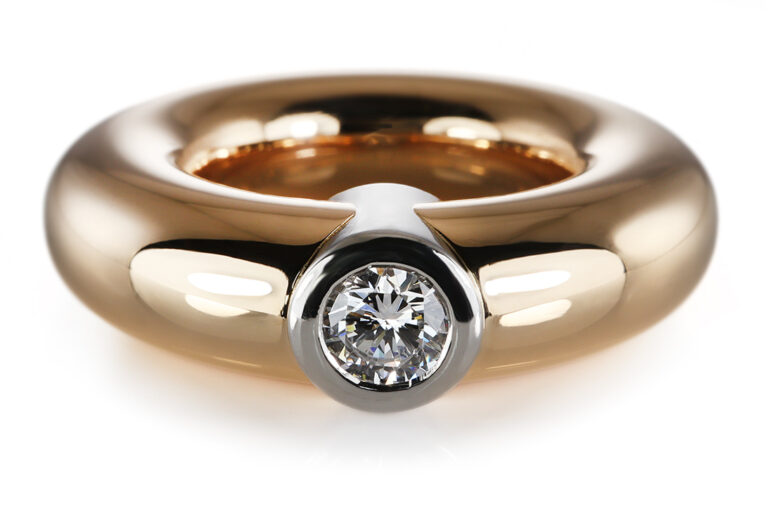 Schubart Ring 1 Brillant ca. 0,26 ct H/P1 750 Gold Gr. 54 [BRORS 20708]