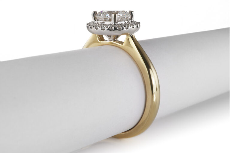 Ring 1 Brillant 1,0 ct RIVER/P1 + Brillanten 750 Gold DPL Gr. 52 [BRORS 20712]